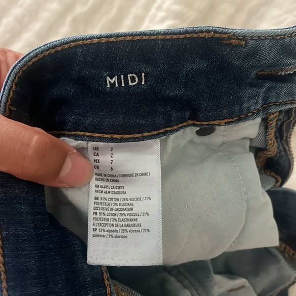 American eagle midi denim shorts ( super super stretch) size 2 - Picture 4 of 4
